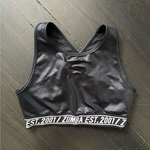 Zumba Fitness Black Racerback Sports Bra